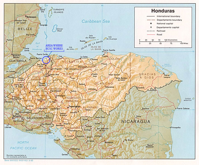 Map of Honduras